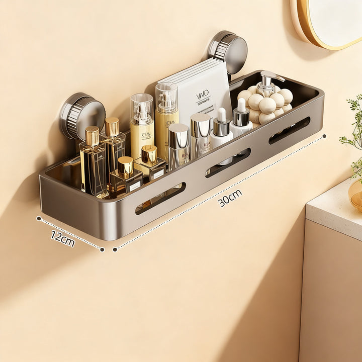 Suction Cup Shelf for Bathroom, wall-mounted
