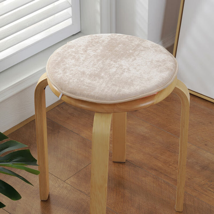 Round seat cushion with foam, non-slip