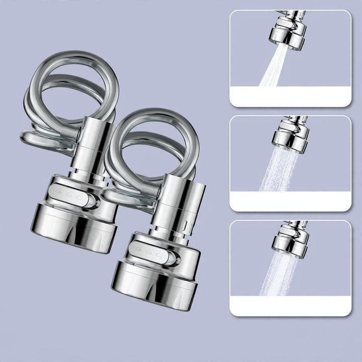 Retractable faucet attachment, 360° rotatable