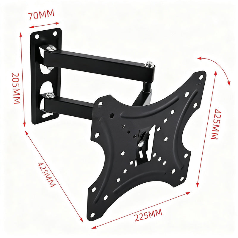 TV wall mount, swiveling and tiltable