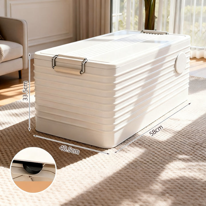 Plastic storage box with lid