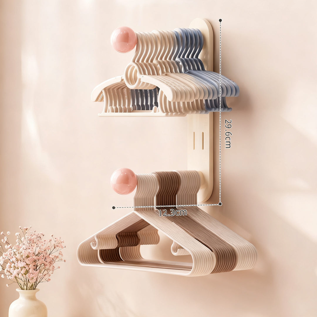 Plastic hanger organizer, wall mountable