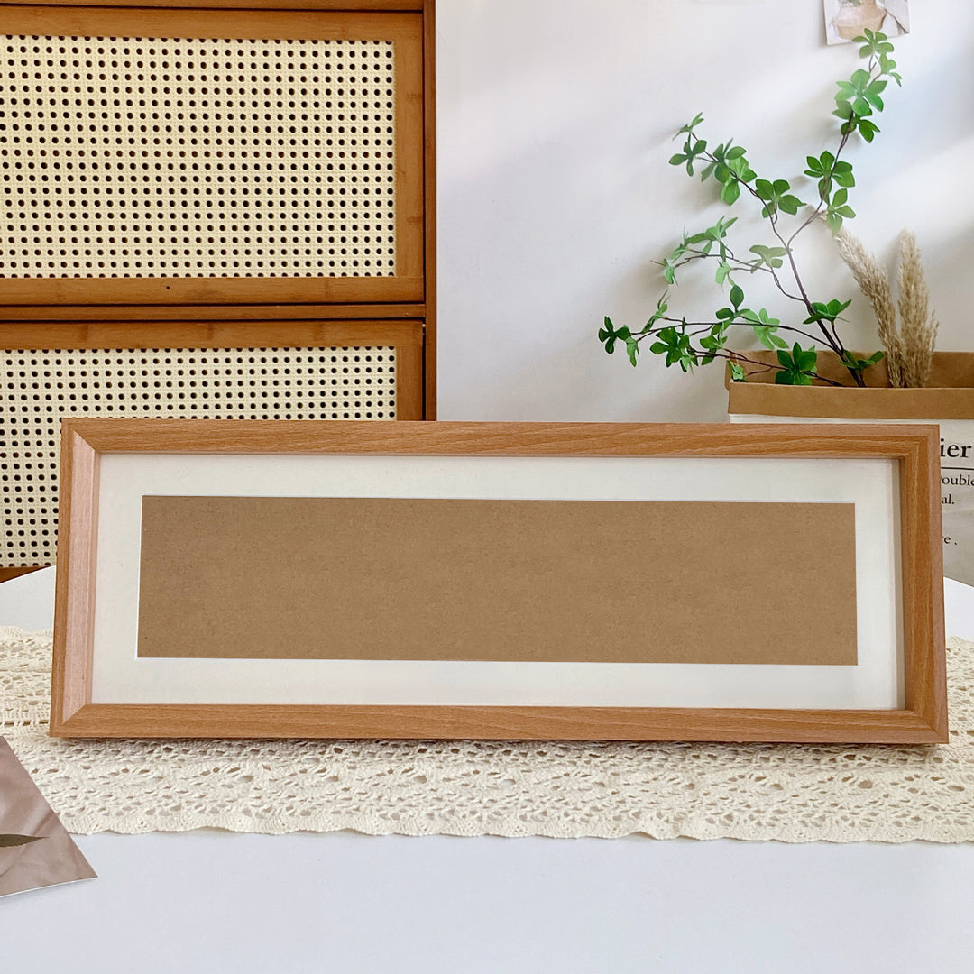 Wood picture frame, rectangular, 15 × 42 cm