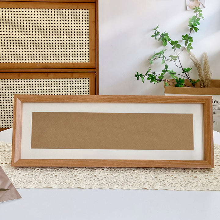 Wood picture frame, rectangular, 15 × 42 cm