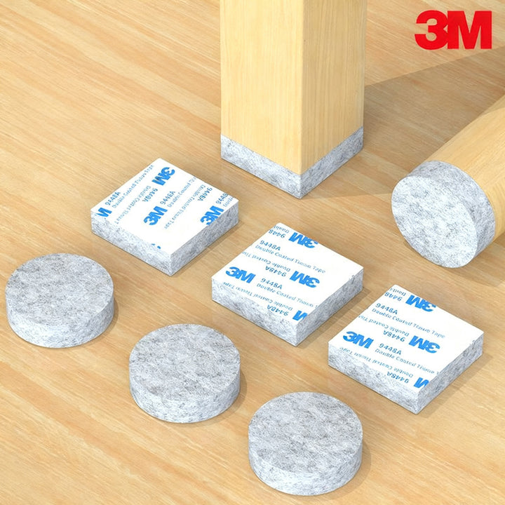 Felt chair glides, self-adhesive, furniture protection