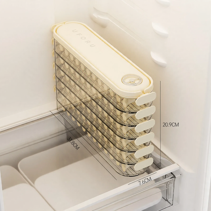 Multi-layer plastic storage box for frozen food
