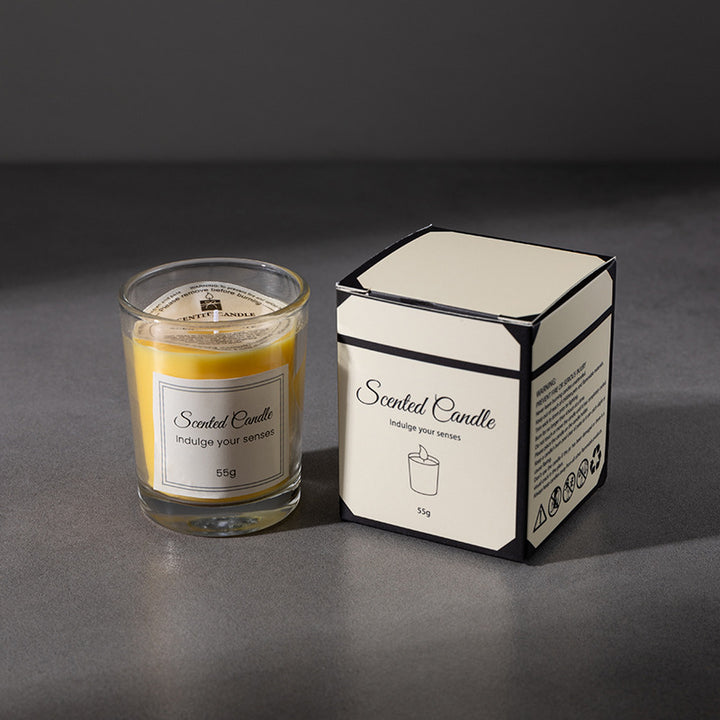 Scented candle in cup shape, soy wax