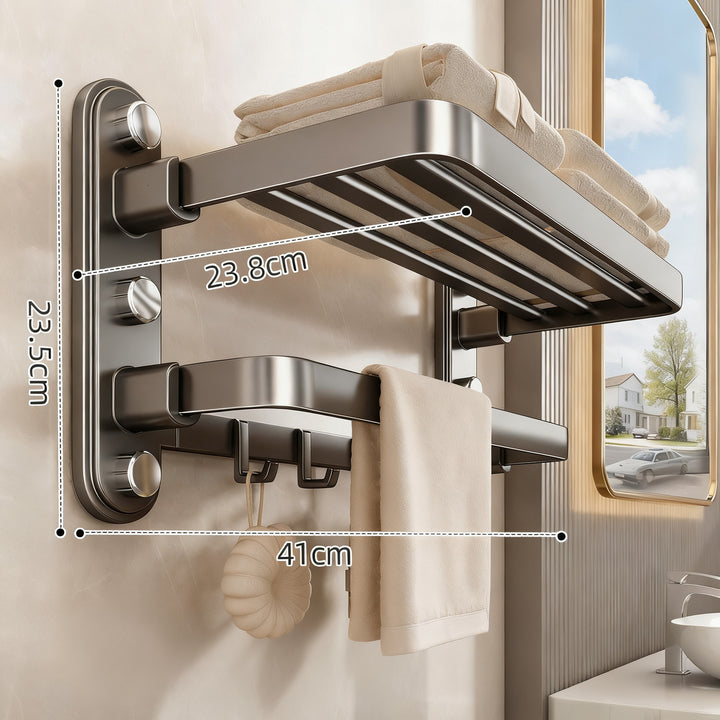 Towel holder without drilling, suction cup mounting