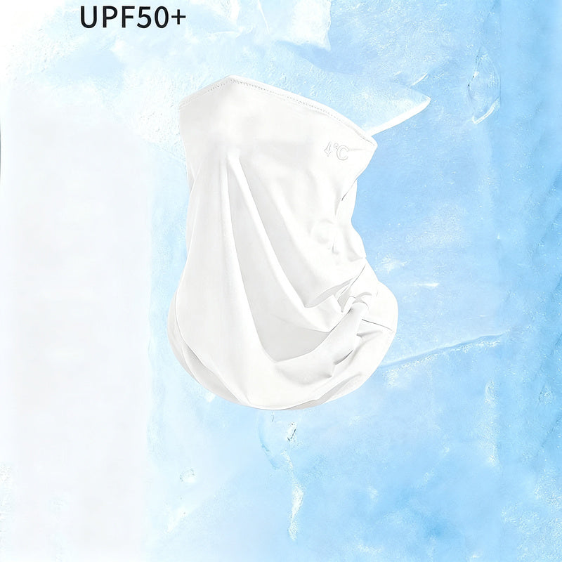 UV protection face mask with ear loops and neck protection