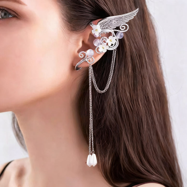Ear clip without ear hole, handwoven