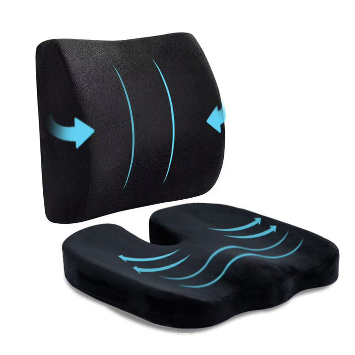 Gel seat cushion with memory foam, 45×36×7 cm