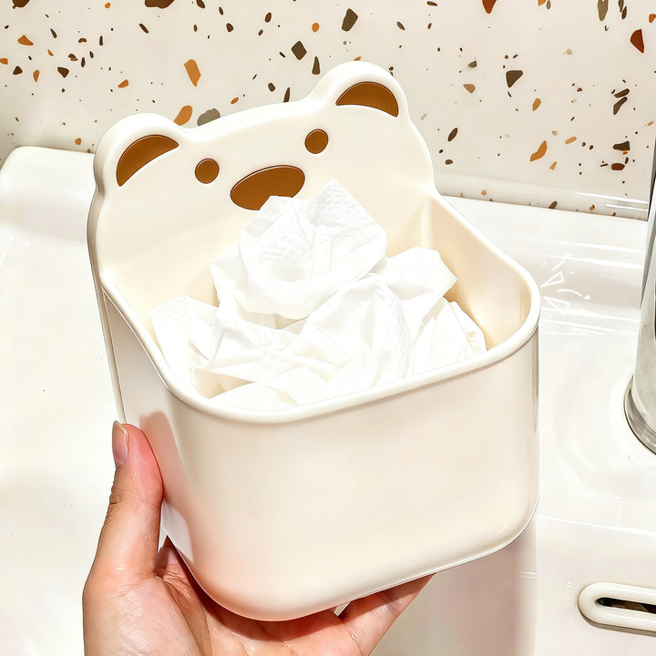 Wall-mounted storage box with drain