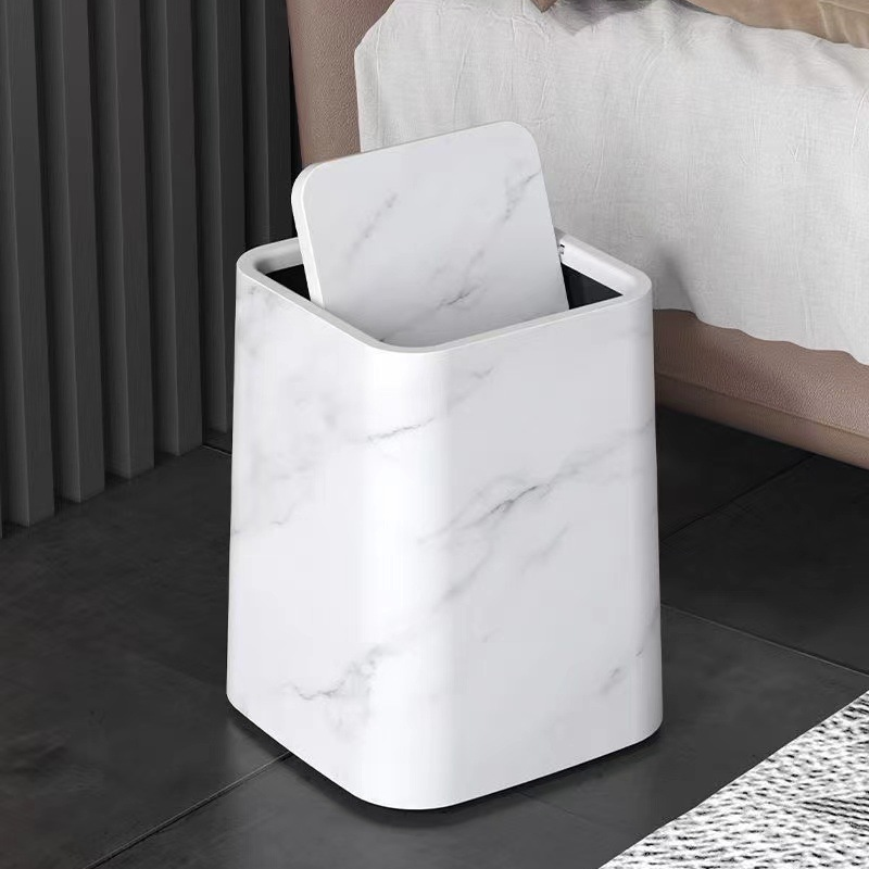 Marble Trash Can | Elegant Swivel Lid | Stornfield