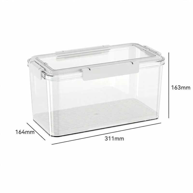 Portable fresh-keeping box with drip tray
