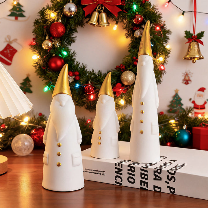 Santa Claus figures set, 3-piece combination