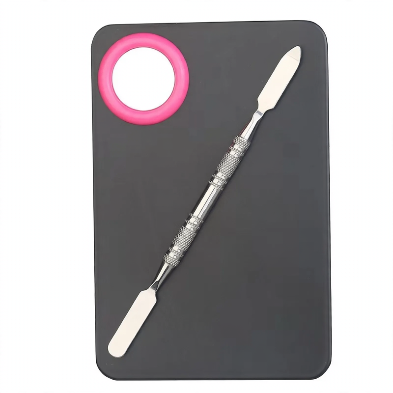 Nail mixing palette made of stainless steel, different shapes