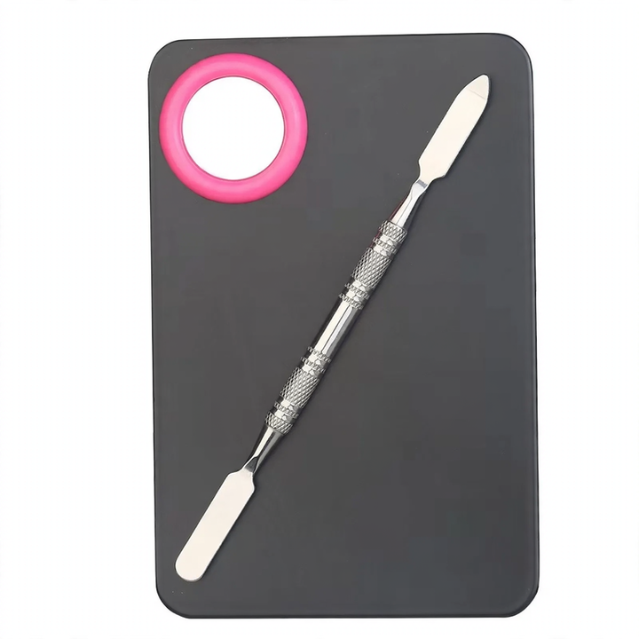 Nail mixing palette made of stainless steel, different shapes