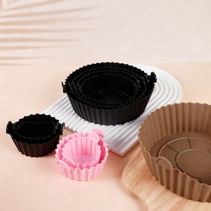Silicone egg cups, round, 9×9×7 cm