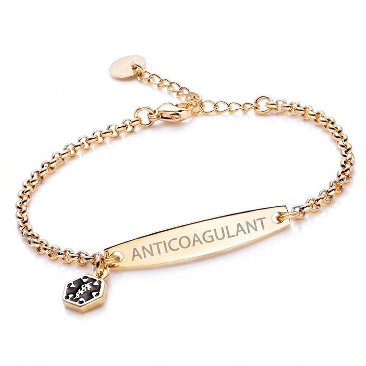 Stainless steel bracelet with geometric design