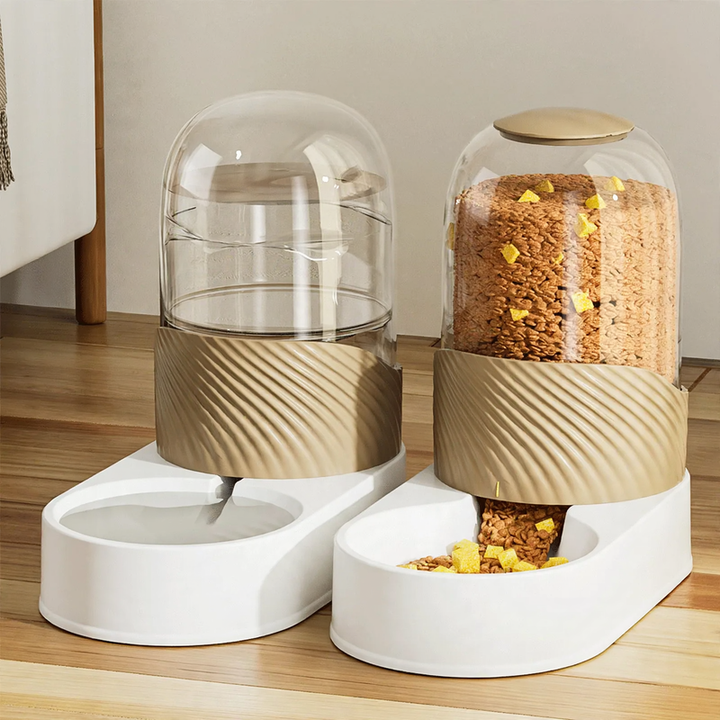 Automatic feeding and drinking system for pets