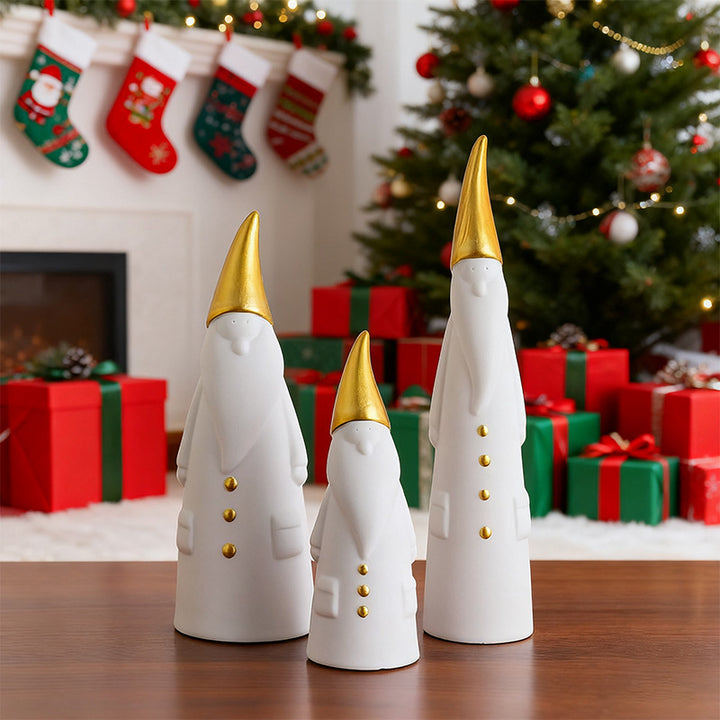 Santa Claus figures set, 3-piece combination