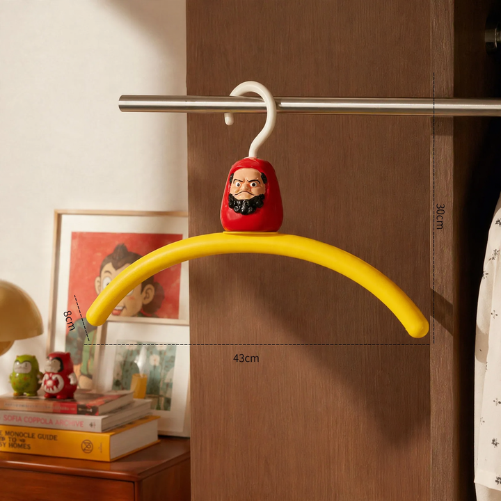 Daruma clothes hanger, plastic, non-slip