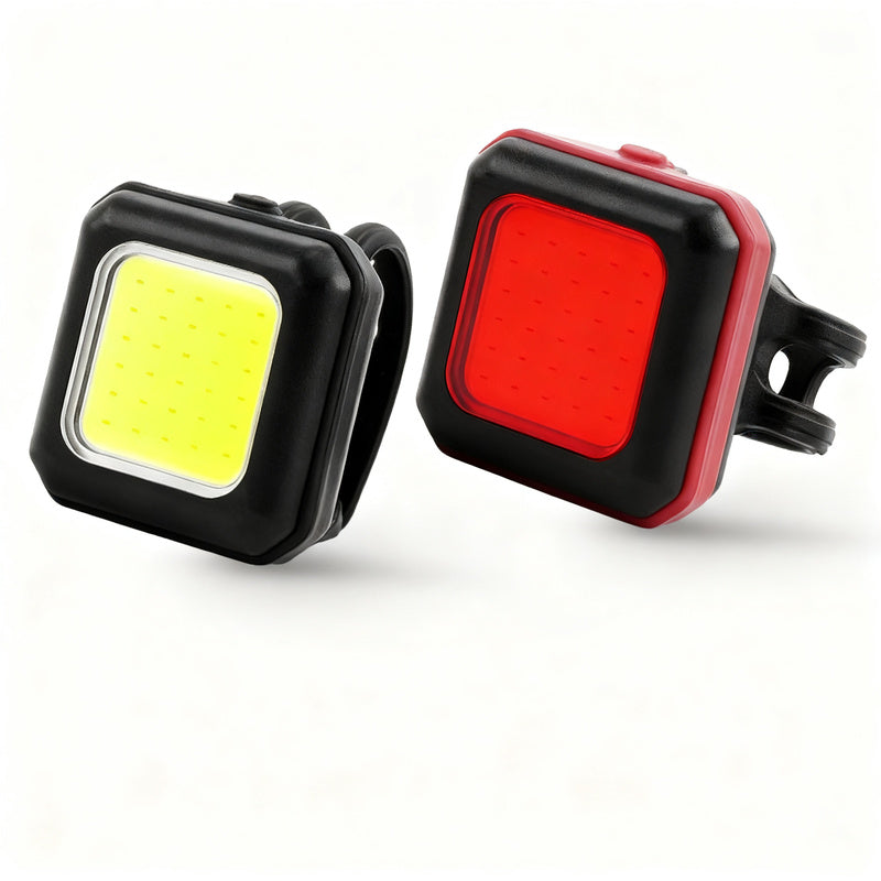 Bicycle light set front and rear