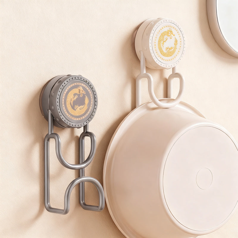 Metal suction cup wall hook