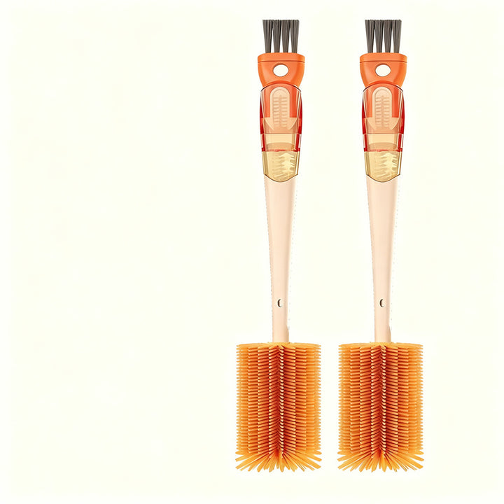 Multi-purpose cleaning brush for bottles and cups