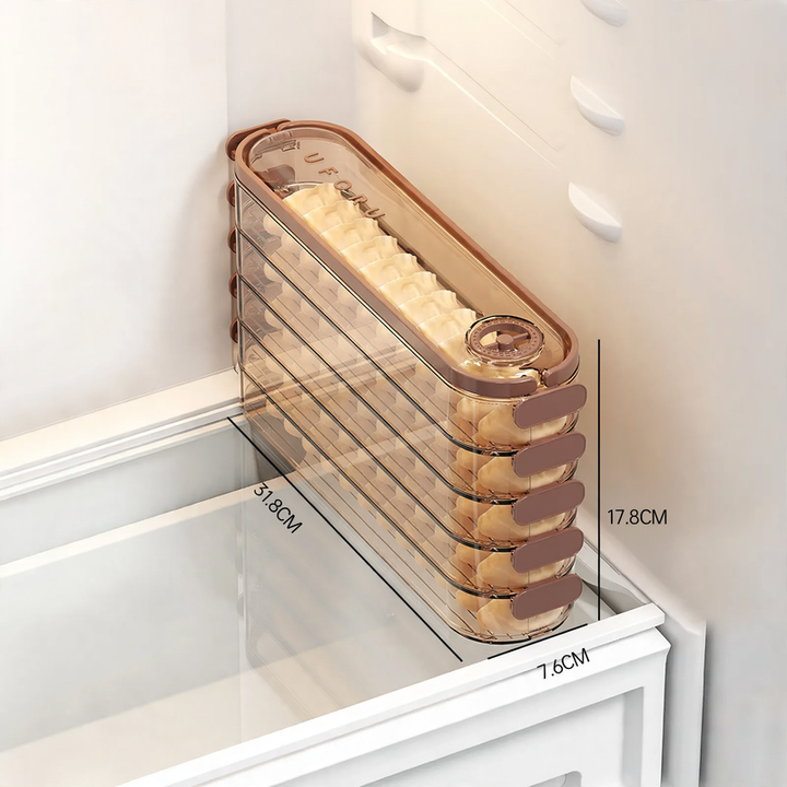 Multi-layer plastic storage box for frozen food