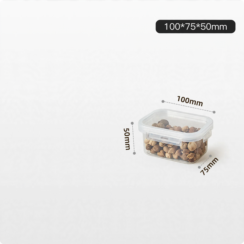 Plastic storage containers, 200–900 ml
