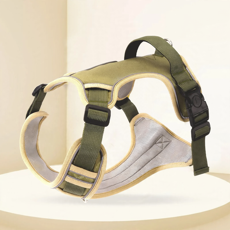 Dog harness with double ring, breathable, various sizes