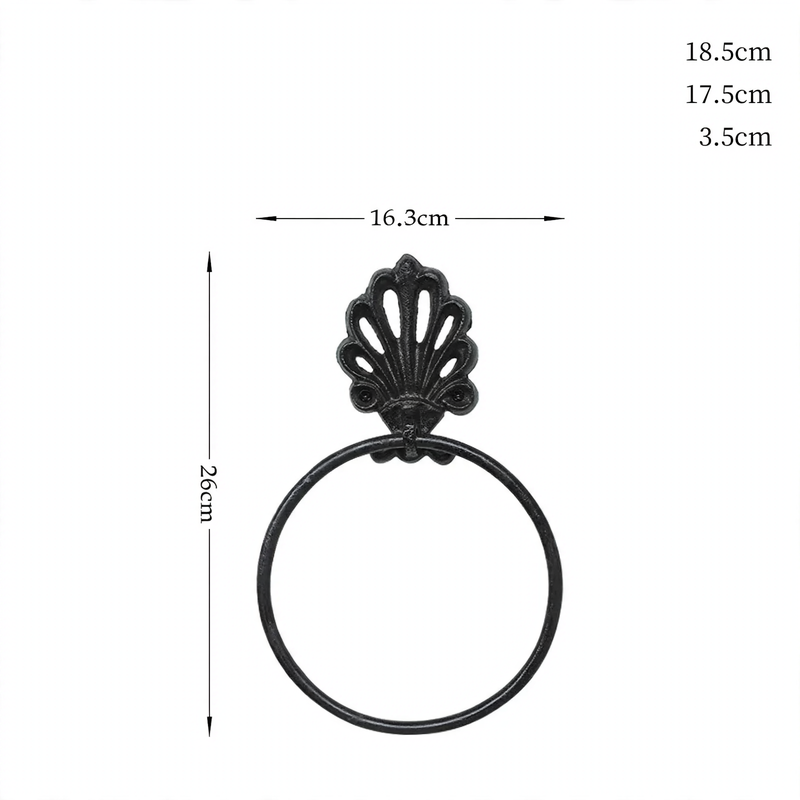 Cast Iron Towel Holder in Vintage Style
