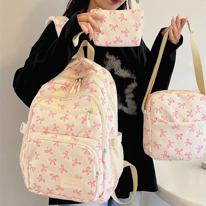 Women's Backpack Set, 3-piece, Nylon, large capacity