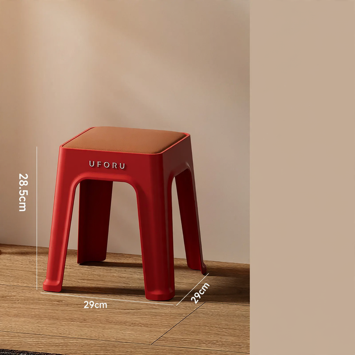 Plastic stool with padding, stackable, DA1408
