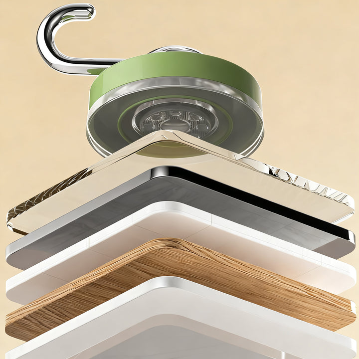 Suction cup hook, swivel, no drilling
