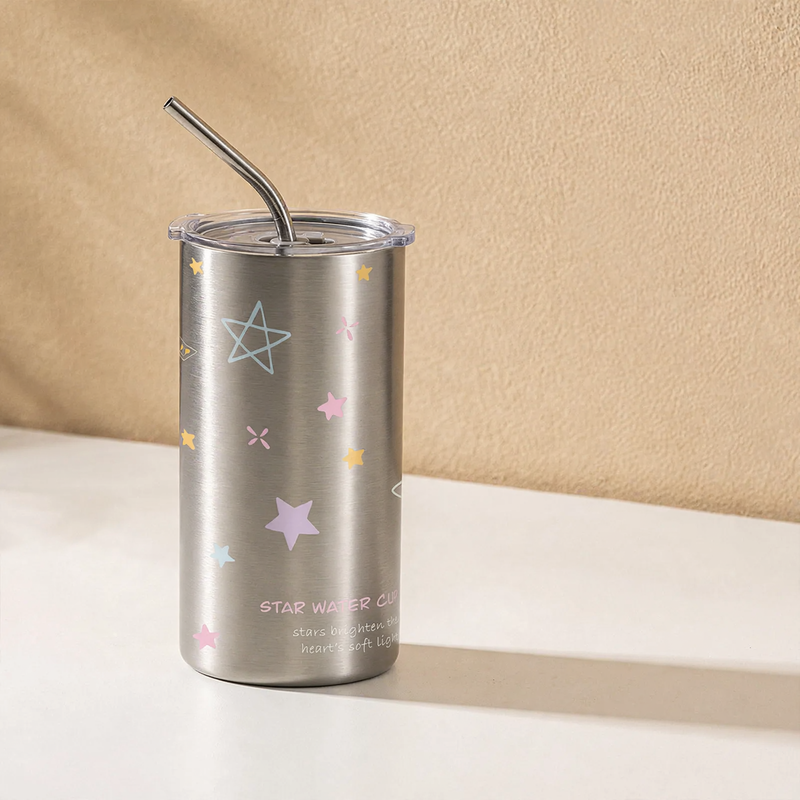 Insulated mug 350–600 ml with double wall and drinking lid