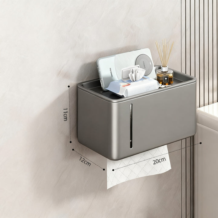 Wall-mounted toilet paper box made of aluminum