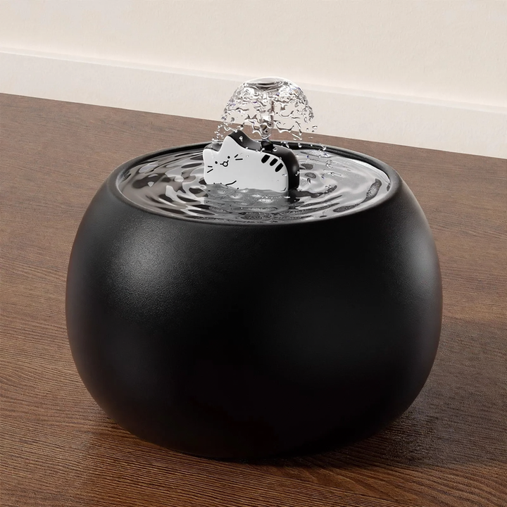 Automatic Cat Fountain with Ceramic Bowl