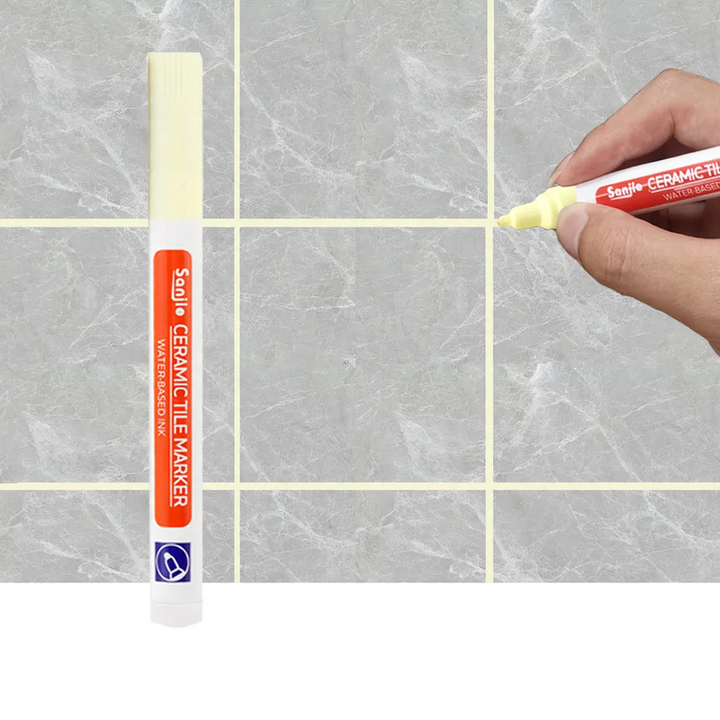 Grout pen for ceramic tiles in various colors