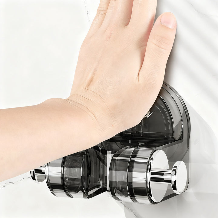 Shower head holder with suction cup, adjustable