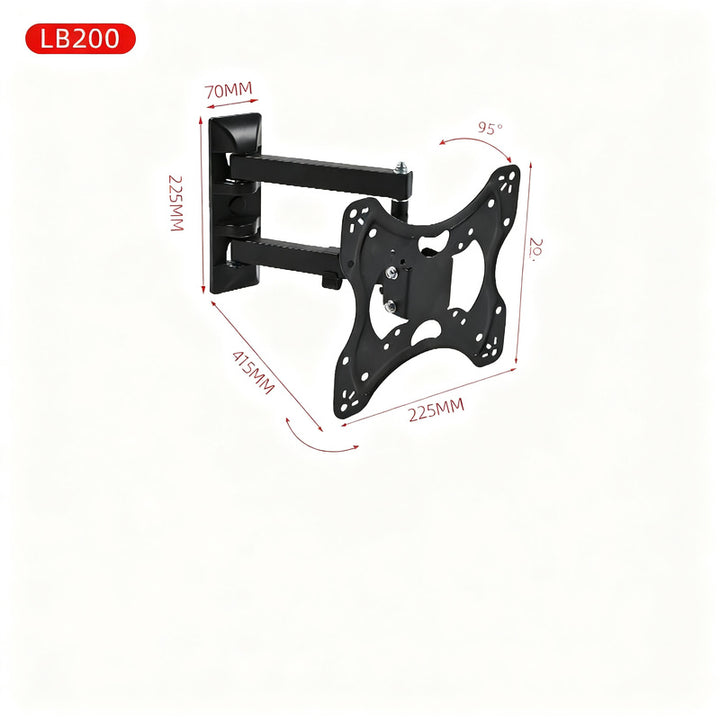 TV wall mount, swiveling and tiltable