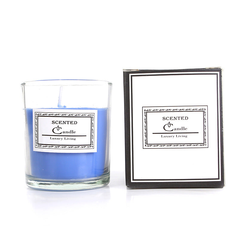 Scented candle from soy wax, cylinder