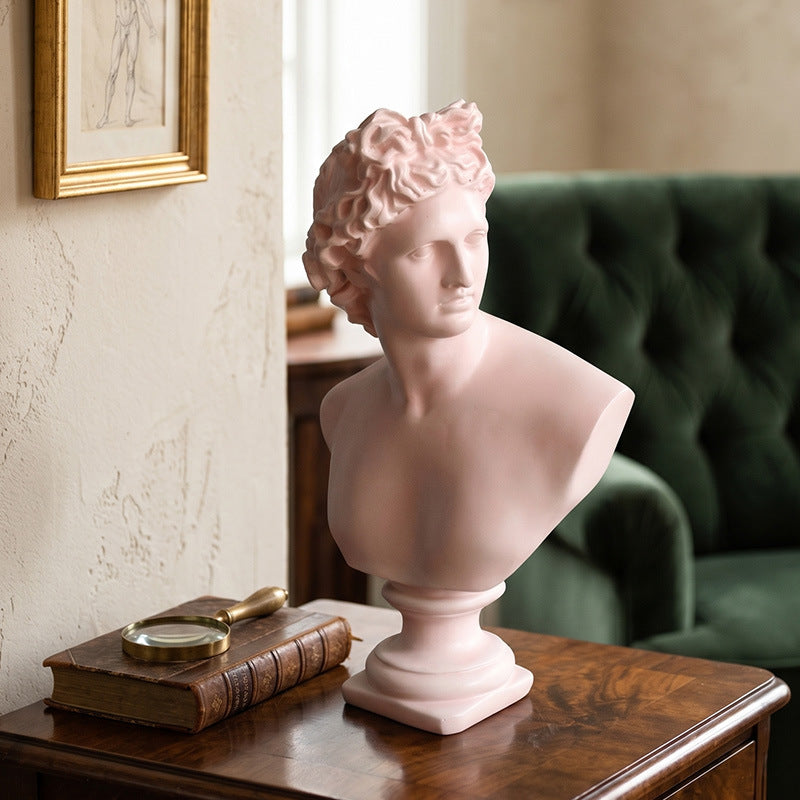Bust made of synthetic resin, decorative figure