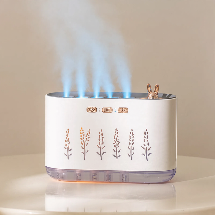 Sound-controlled aroma diffuser with LED light