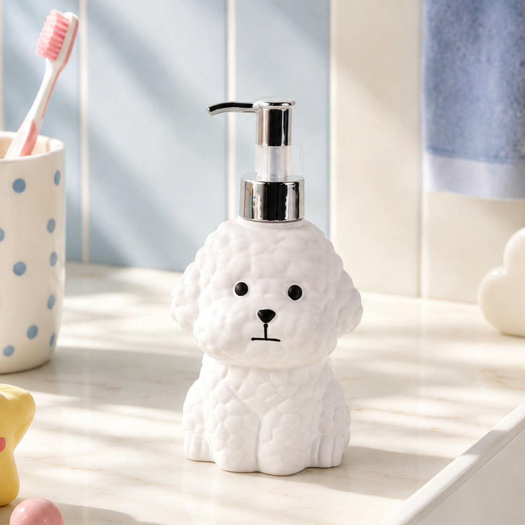 Cute Bichon Frise Pump Bottle, 240 ml