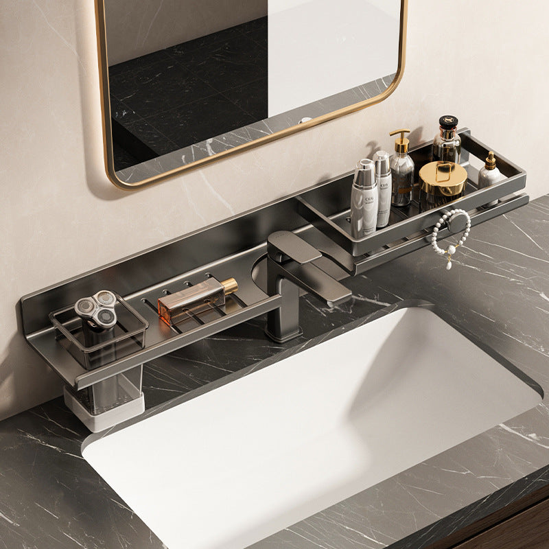 Wall shelf for sink made of aluminum