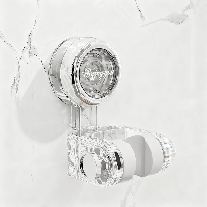 Shower head holder with suction cup, adjustable