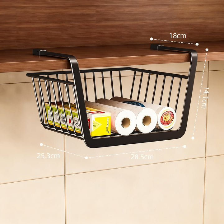 Extendable kitchen shelf made of steel, adjustable