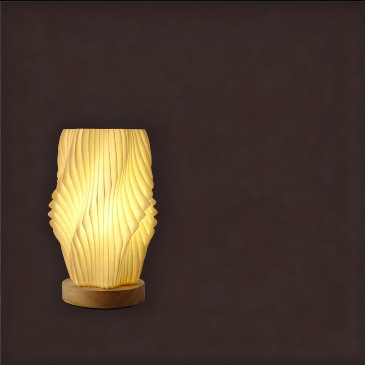 3D rotary lamp with USB charging, cream style
